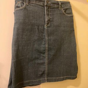 Not Your Daughters Jeans NYDJ Denim Pencil Skirt, Size 14 P Dark Wash, EUC